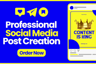 be your social media content and posts creator