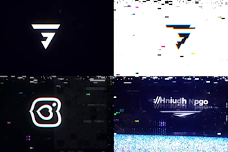 create the most sold glitch logo reveal