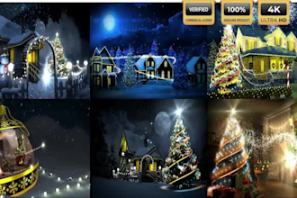make premium licensed christmas coming home animation video for business