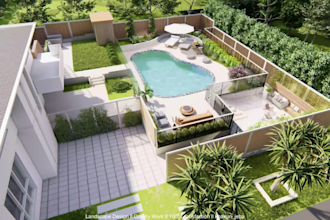 design your landscape, backyard, garden, deck, patio, pool with 3d rendering