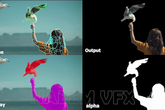 do professional vfx, roto, rotoscoping, green screen remove and chroma keying