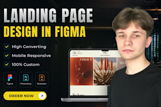 design a modern landing page in figma