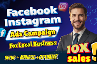be your meta ads manager and run high converting facebook ads for local business