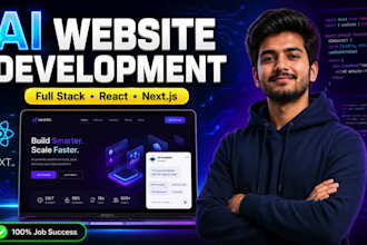 develop full stack ai website, ai chatbot, and custom ai software