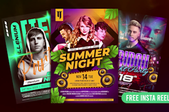 do amazing event or party flyer designs