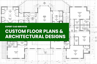 draw house plans, autocad 2d floor plan and elevations
