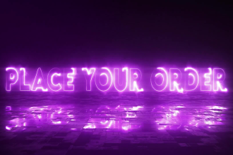 create electric neon logo animation