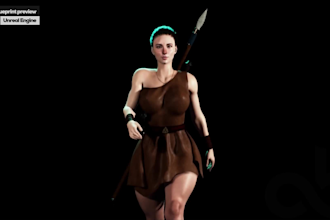 3d game ready character model 3d running animation metahuman unreal mannequin