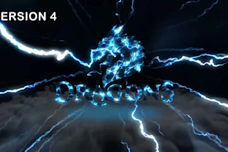 create epic electrical logo animation intro, outro video