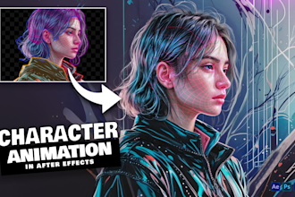 create character image animation for your artwork in loop