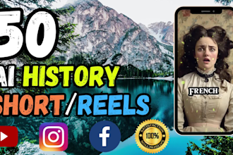create 50 ai history shorts