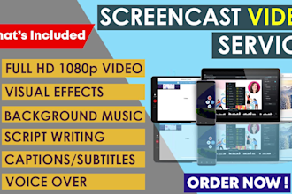 create a screencast video tutorial or demo video