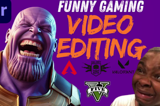 do funny gaming video editing for youtube in 1 day