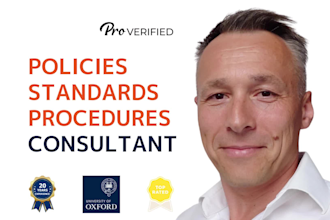 be your consultant for a policy, technical standard, process, procedure