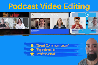 professionally edit your podcast video