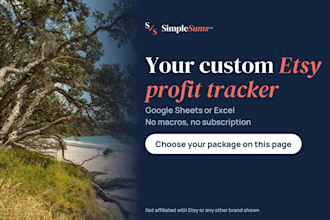 create a custom etsy profit tracker spreadsheet in google sheets or excel