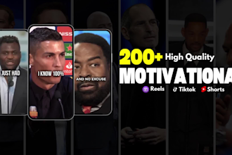 provide motivational reels, youtube shorts, and tiktok video