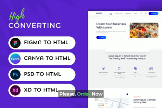 convert figma to HTML canva to HTML xd to HTML bootstrap responsive tailwind CSS