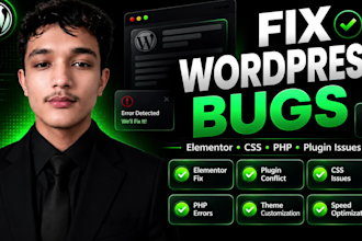 fix wordpress bugs, plugin conflicts, CSS and PHP errors