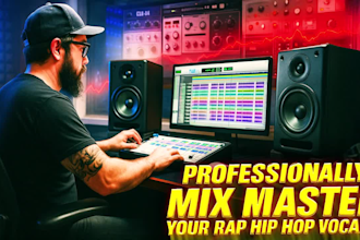 professionally mix and master rap hip hop or pop vocals