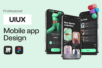 do uiux design for mobile apps, web apps, ecommerce apps
