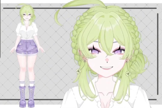 draw live2d vtuber model, 2d vtuber rigging, anime live2d model ready to rig,