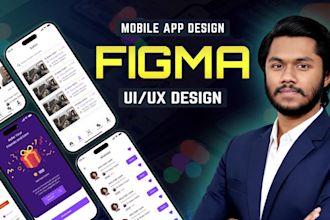 design trending mobile app ui ux in figma, with custom figma app design