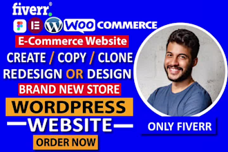 design create build ecommerce website wordpress woocommerce store development