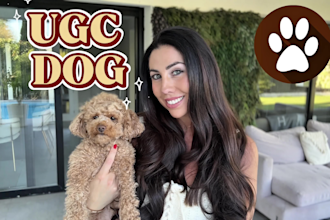 create english and spanish ugc videos with my dog