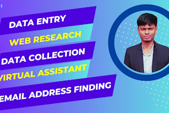 fast accurate data entry, web research, data collection, google maps scraping