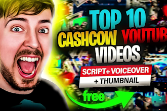 create top 10  cash cow faceless youtube videos