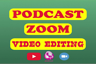 do video editing for youtube zoom, podcast video editing webinar