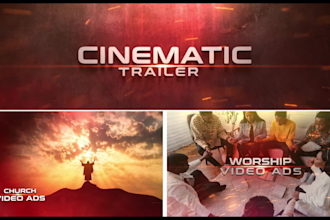 create church promo, event promo, worship trailer and short video ads