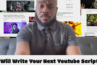 write a movie or television script for your youtube channel