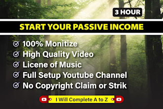 create youtube channel with 3 hour 30 meditation and relaxing music videos
