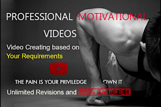 do unique motivational and inspirational video for youtube