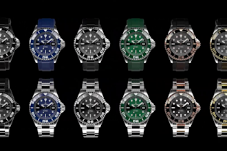 create high quality wristwatch model, 3d wristwatch design with HQ 4k animation