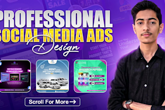 design creative facebook ads, ad creative, image ads, social media post or ads