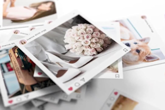 create engaging photo slideshow video with captivating transitions and music 24h