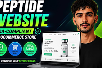 build fda compliant peptide website, peptide store