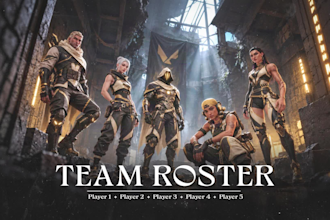 create cinematic 3d valorant roster reveal for your esports team
