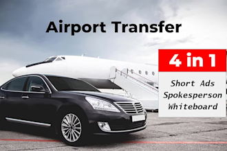 make airport transfer or airport transport promo video