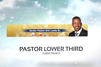 design a lower third for the church or pastor