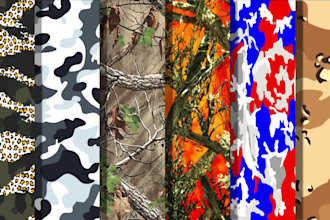 design military camouflage seamless pattern in 24 hours