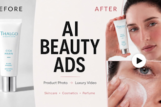 create luxury ai product video ads for skincare, cosmetics