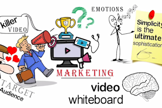 create a professional whiteboard animation doodle videos