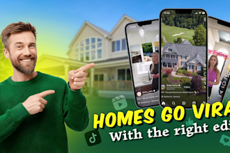do cinematic real estate video editing for listing tours and reels