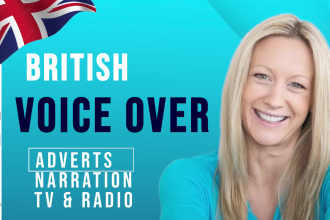 be your british female voice over, english voice over