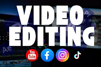 do video editing for youtube ,instagram ,vlog and all other types