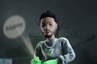 create 3d cartoon music video and do 3d animated music video